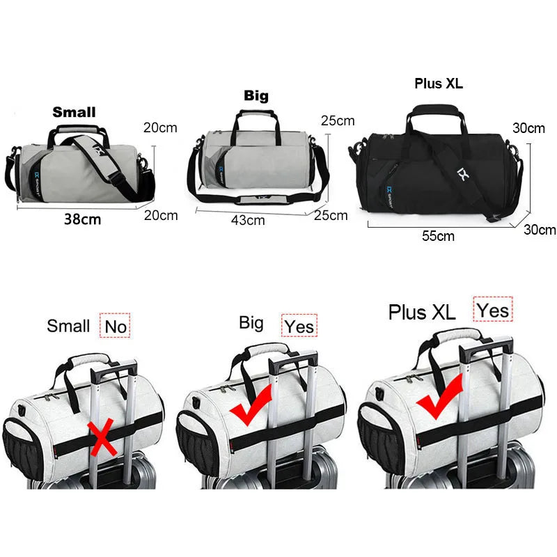 Gym Duffel Bag with Dry Wet Separation & Shoe Compartment