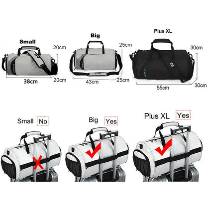Gym Duffel Bag with Dry Wet Separation & Shoe Compartment