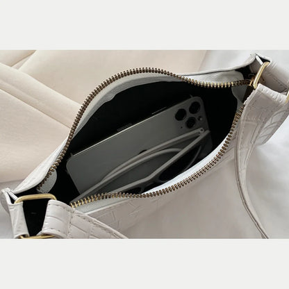 Crocodile Pattern PU Leather Shoulder Bag for Women