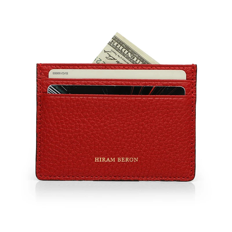 Monogram Pebble Leather Card Holder Wallet – Women & Men