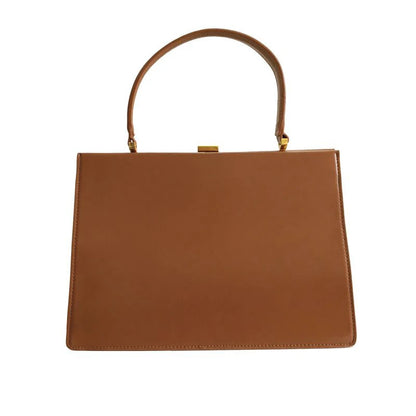 Vintage Big Clip Women Handbags Designer Female Large Capacity Tote Bag Luxury Pu Leather Handbag
