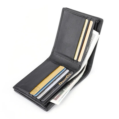 Crocodile Leather Men's Short Wallet with Multi-Card Slots
