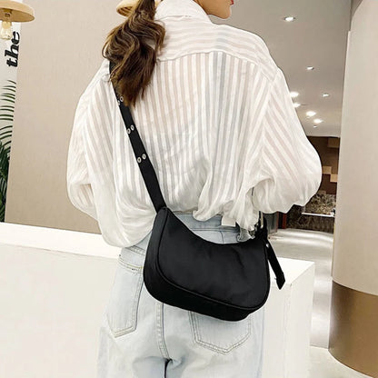 Waterproof Nylon Crossbody Bag for Women – Studded Shoulder Purse