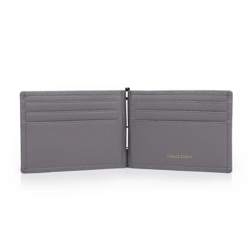 Leather Money Clip Wallet for Men – Hiram Beron Italian Cow Leather