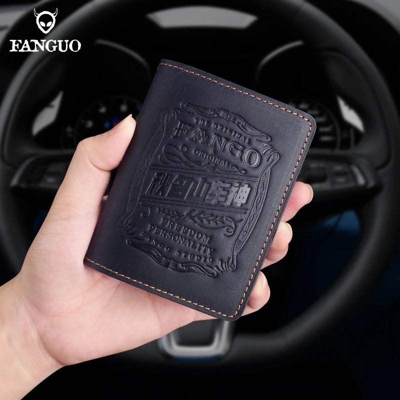 Genuine Leather Driver's License & Card Holder Case