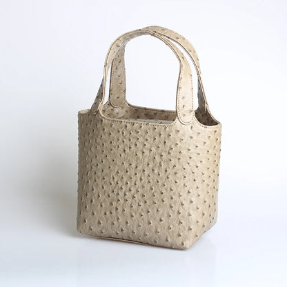 Women S Bag Bucket Bags Female Tote Hand Ladies Designer Luxury Ostrich Leather Shoulder Organizer