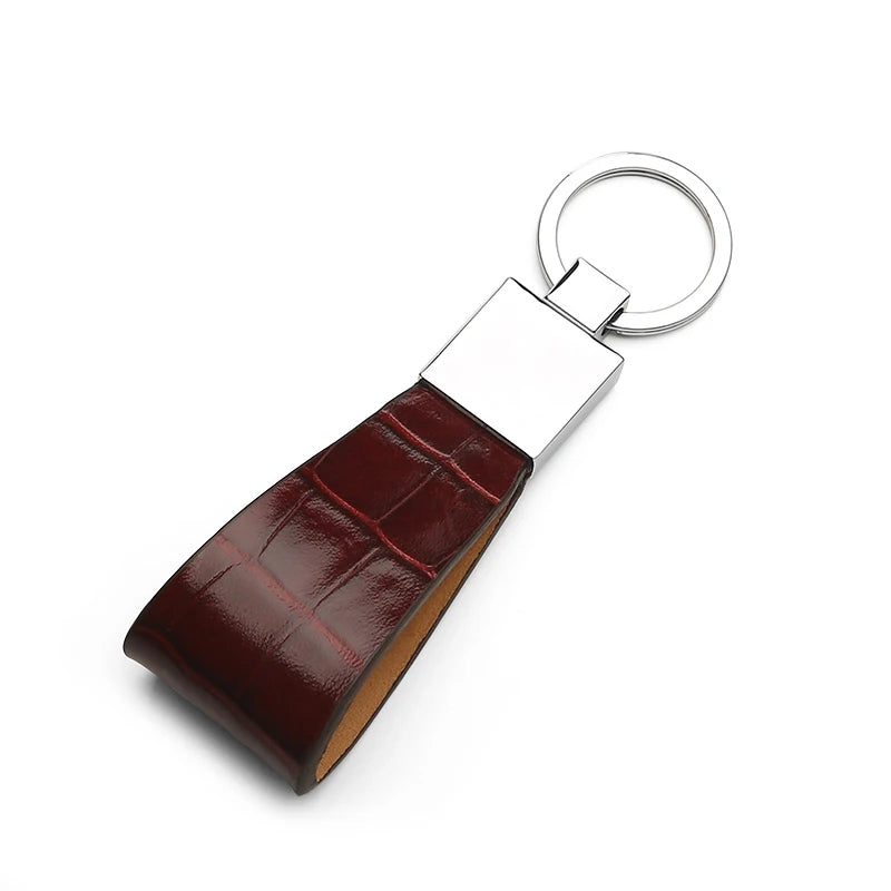 Leather Key Holder Croco Pattern – Hiram Beron Men's Luxury Keychain