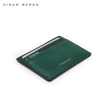 Genuine Leather Card Wallet with Free Monogram – Men's Slim Cardholder