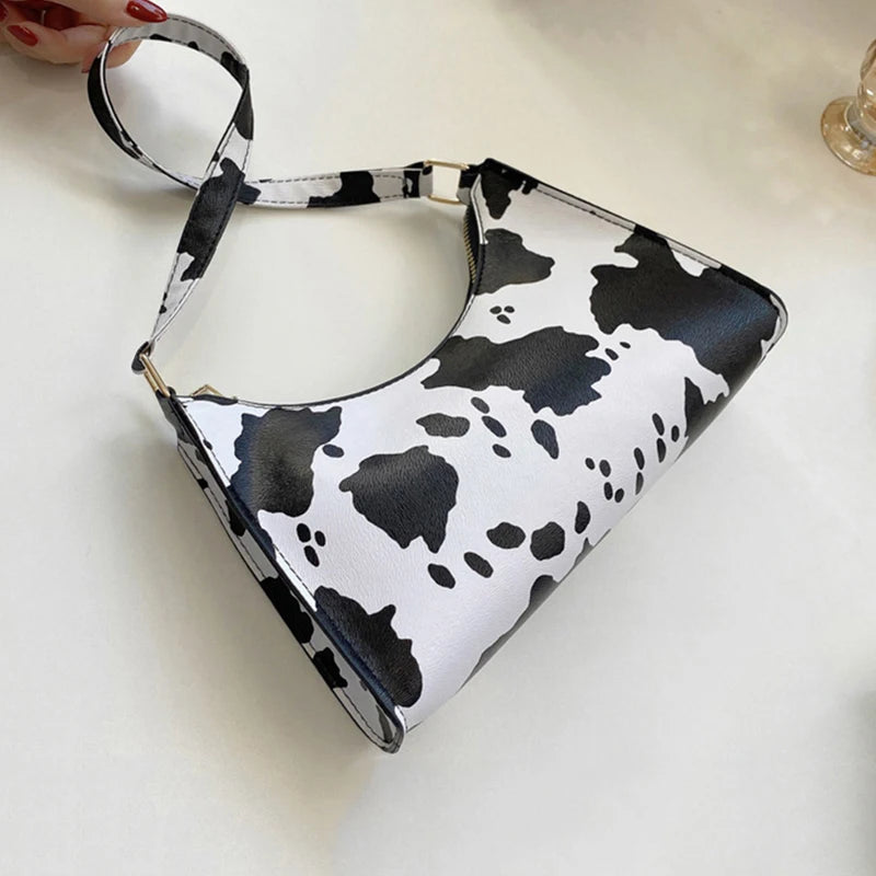 Leopard Print PU Leather Shoulder Bag for Women