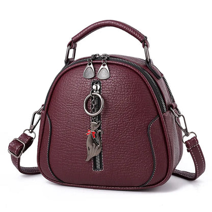 Crossbody Bag for Women – PU Leather Purse with Cat Charm