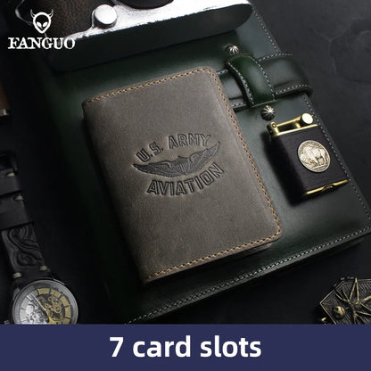 Genuine Leather Card Wallet – Handmade Driver License & Document Holder