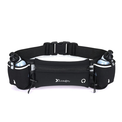 Running Belt with Water Bottles & Phone Pocket