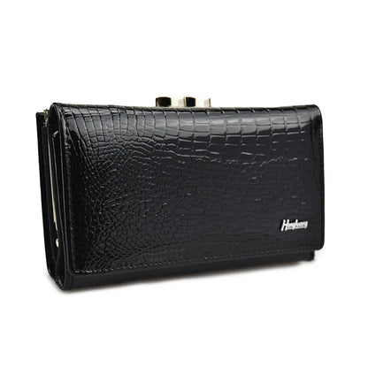 Alligator Pattern Women's Genuine Leather Short Wallet
