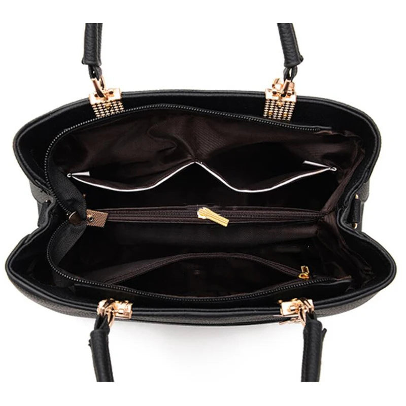Women's Designer Handbag – Bow Accent & Star Charm Tote