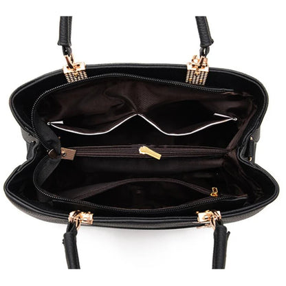 Women's Designer Handbag – Bow Accent & Star Charm Tote