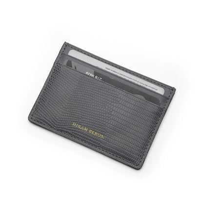 Genuine Leather Card Wallet with Free Monogram – Men's Slim Cardholder