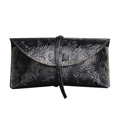 Genuine Leather Foldable Glasses Case for Men