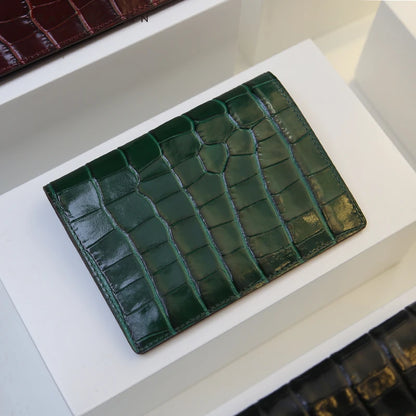 Luxury RFID Leather Passport Cover – Crocodile Pattern