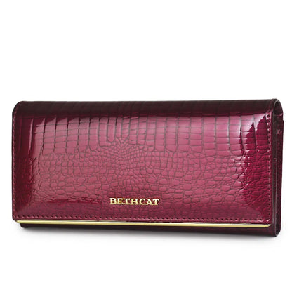 Genuine Leather Alligator Pattern Women's Long Wallet – BETHCAT