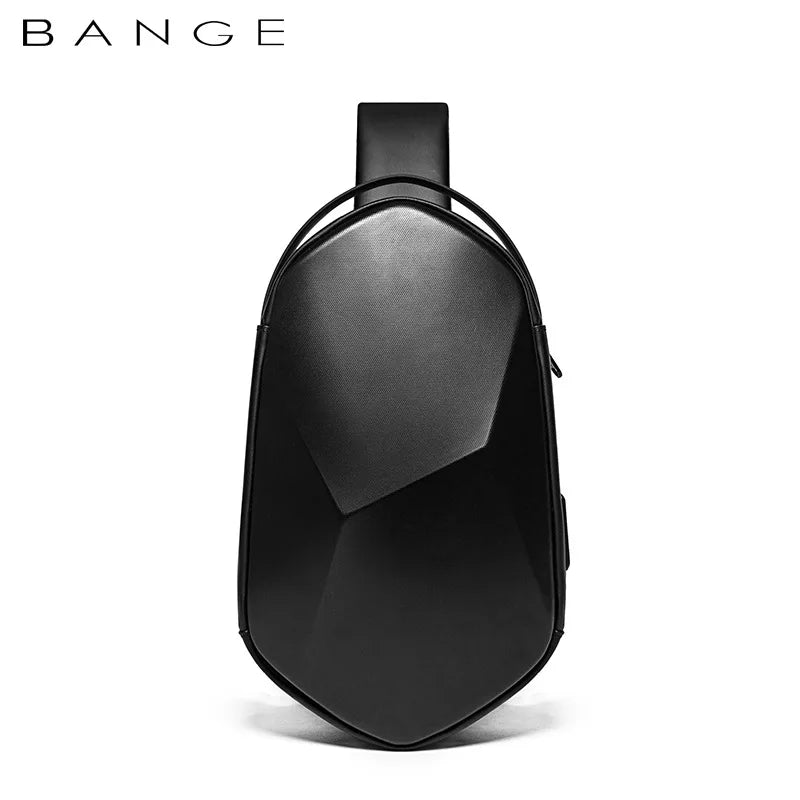 Bange Hard Shell Sling Bag with USB Charging Port – Waterproof Crossbody