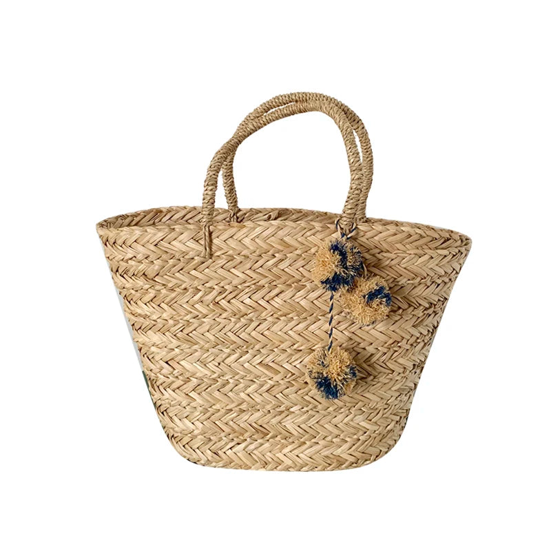 Weave Large Tote Bag 2021 Summer Straw Women S Designer Handbag Capacity Beach Travel Basket