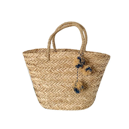 Weave Large Tote Bag 2021 Summer Straw Women S Designer Handbag Capacity Beach Travel Basket