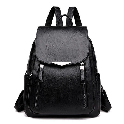 PU Leather Backpack for Women – Travel Shoulder Bag & School Rucksack
