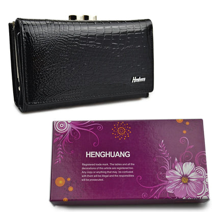 Alligator Pattern Women's Genuine Leather Short Wallet