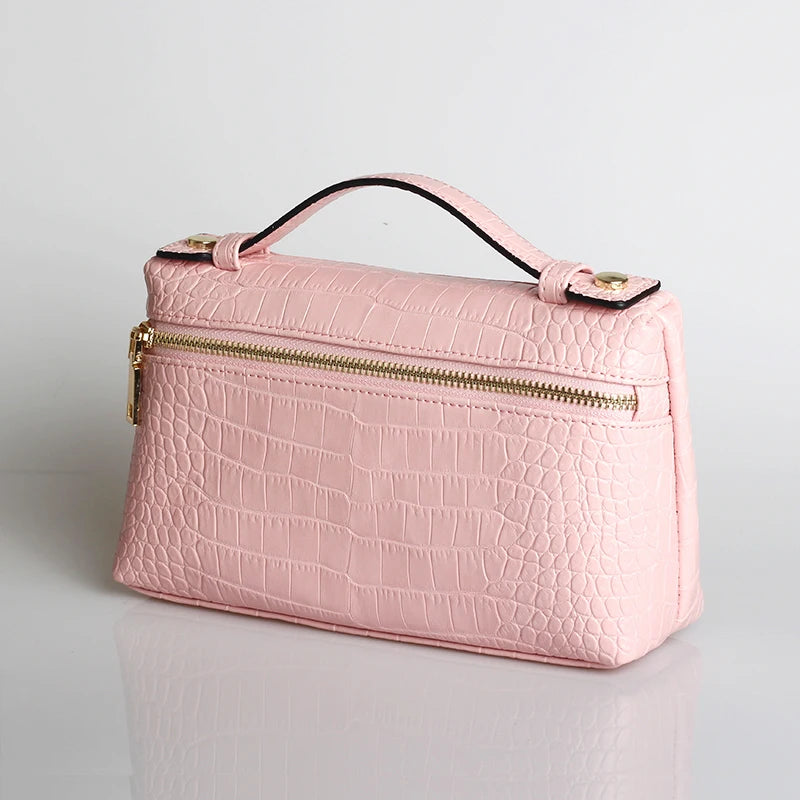 Crocodile Pattern Makeup Bag Large Capacity Women Travel Toiletry Carry Case Classic Organizr