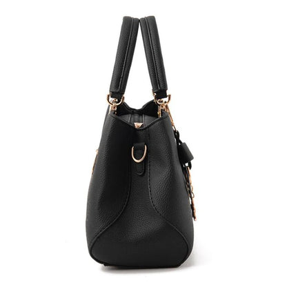 Women's Designer Handbag – Bow Accent & Star Charm Tote