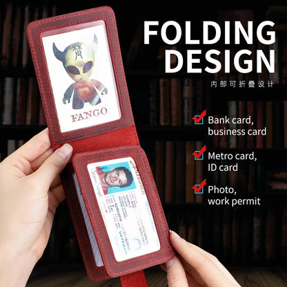 SHIELD Embossed Genuine Leather Driver's License Holder & Card Wallet