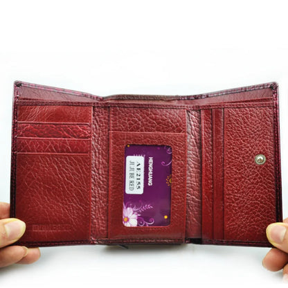 Alligator Pattern Women's Genuine Leather Short Wallet