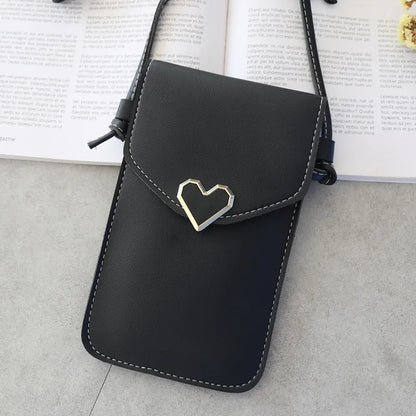 Heart Clasp Phone Crossbody Bag – Women's Mini Shoulder Purse