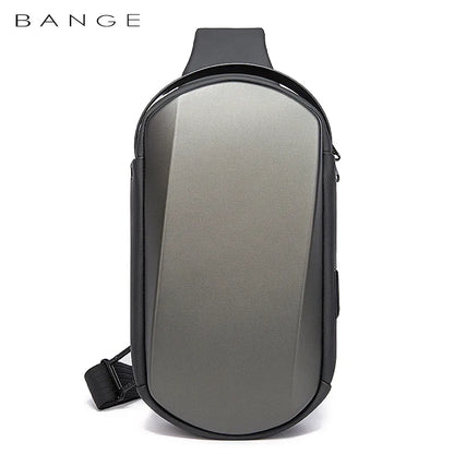 BANGE Crossbody Sling Bag – Waterproof USB Chest Pack for Men