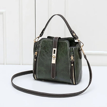 PU Leather Bucket Bag for Women – Small Crossbody Shoulder Handbag