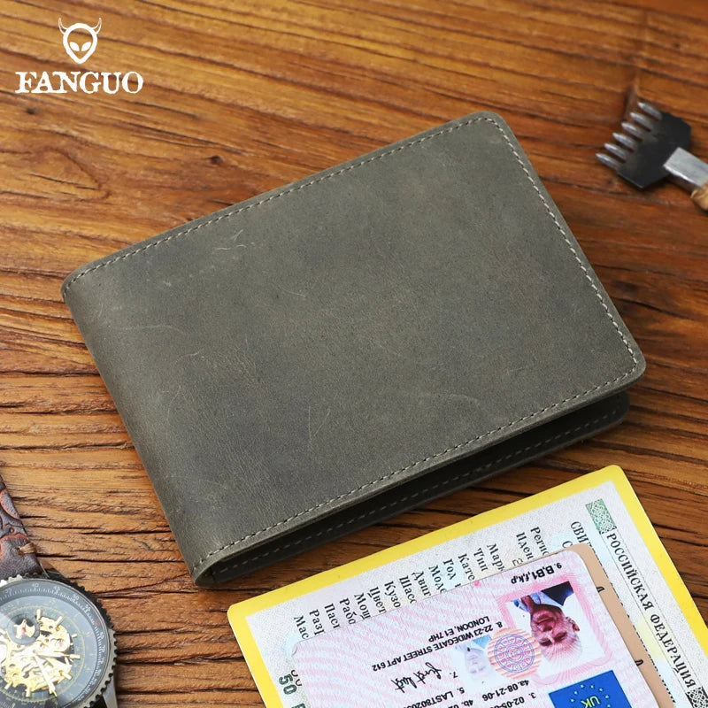 Genuine Leather Car Document Wallet with Card Slots