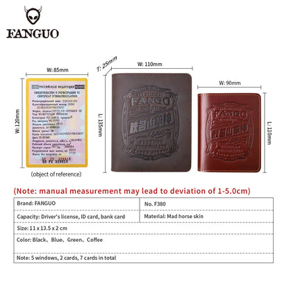 Genuine Leather Driver's License & Card Holder Case