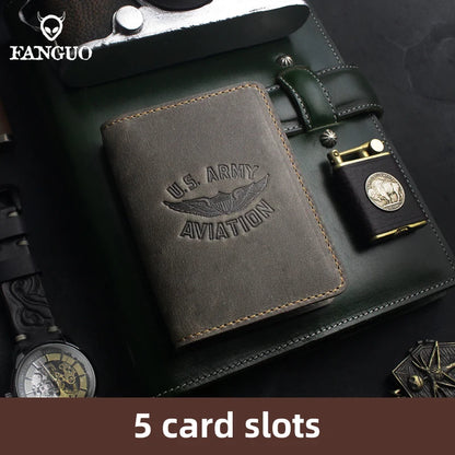 Genuine Leather Card Wallet – Handmade Driver License & Document Holder