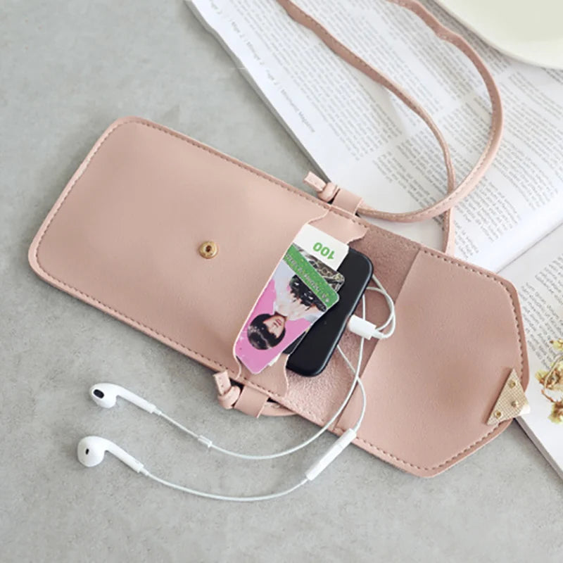 Heart Clasp Phone Crossbody Bag – Women's Mini Shoulder Purse