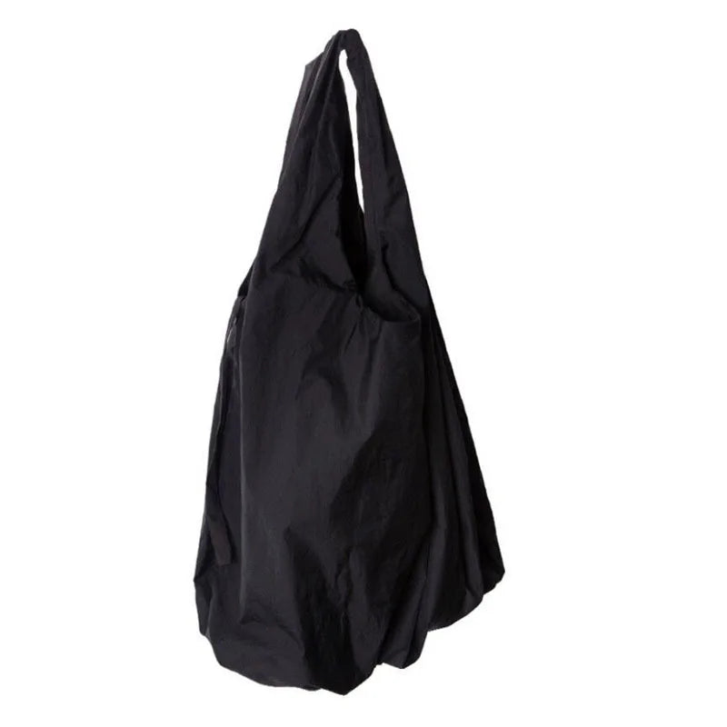 Female Light Farbic Slouch Shopper Bag Teenager Japanese Style Big Capacity Yellow Black Shopping