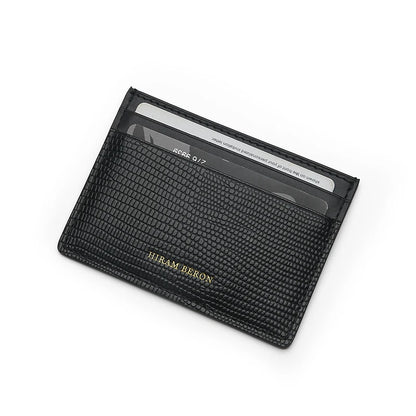 Genuine Leather Card Wallet with Free Monogram – Men's Slim Cardholder