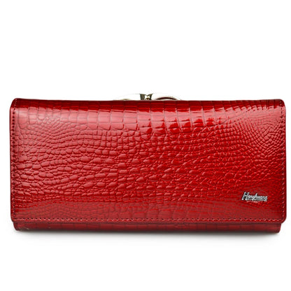 Alligator Leather Long Hasp Wallet for Women – Luxury Clutch Purse