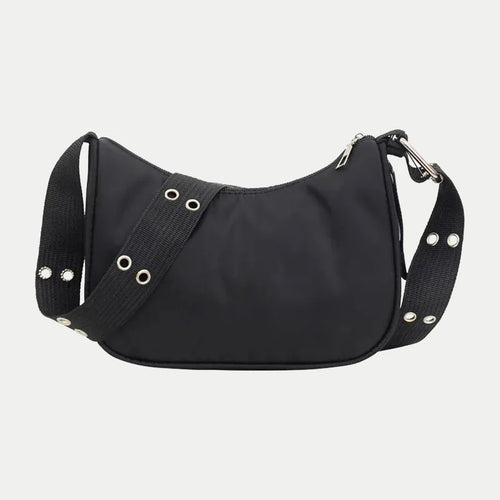 Waterproof Nylon Crossbody Bag for Women – Studded Shoulder Purse