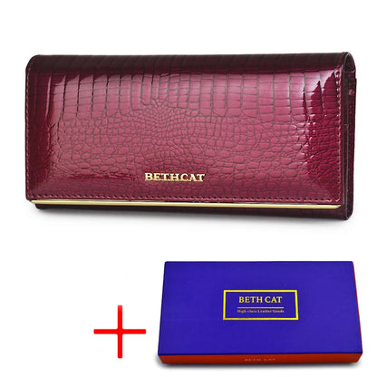 Genuine Leather Alligator Pattern Women's Long Wallet – BETHCAT