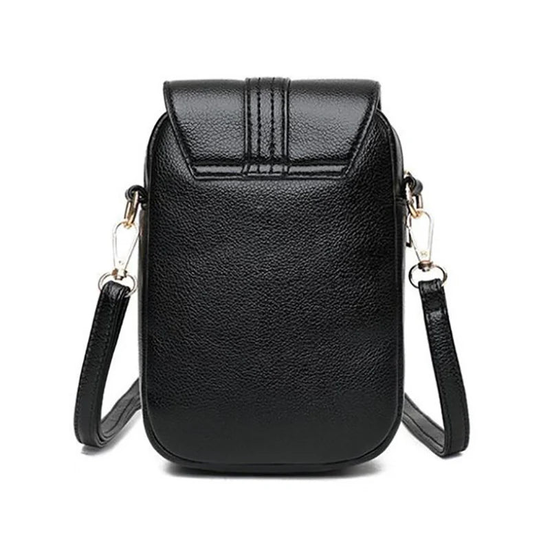 Crossbody Phone Purse for Women – Vintage Flap PU Leather Bag