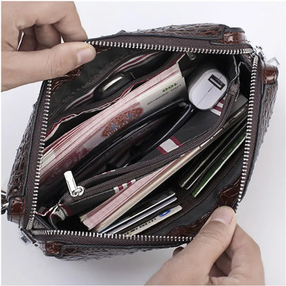 Crocodile Pattern Genuine Leather Clutch Bag