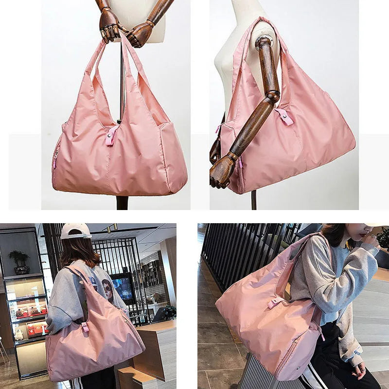 Nylon Sports Tote Bag – Gym & Travel Handbag for Women