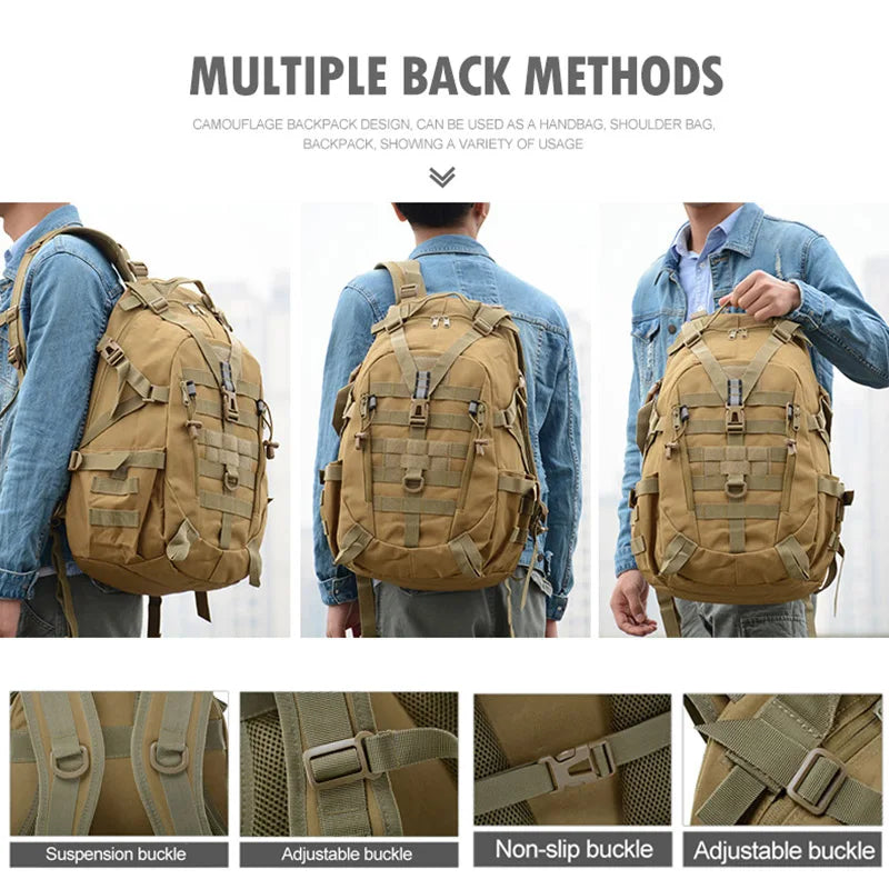 Tactical MOLLE Hiking Backpack – Outdoor Rucksack