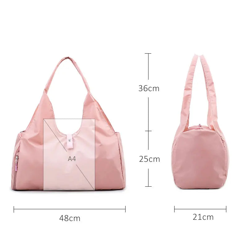 Nylon Sports Tote Bag – Gym & Travel Handbag for Women