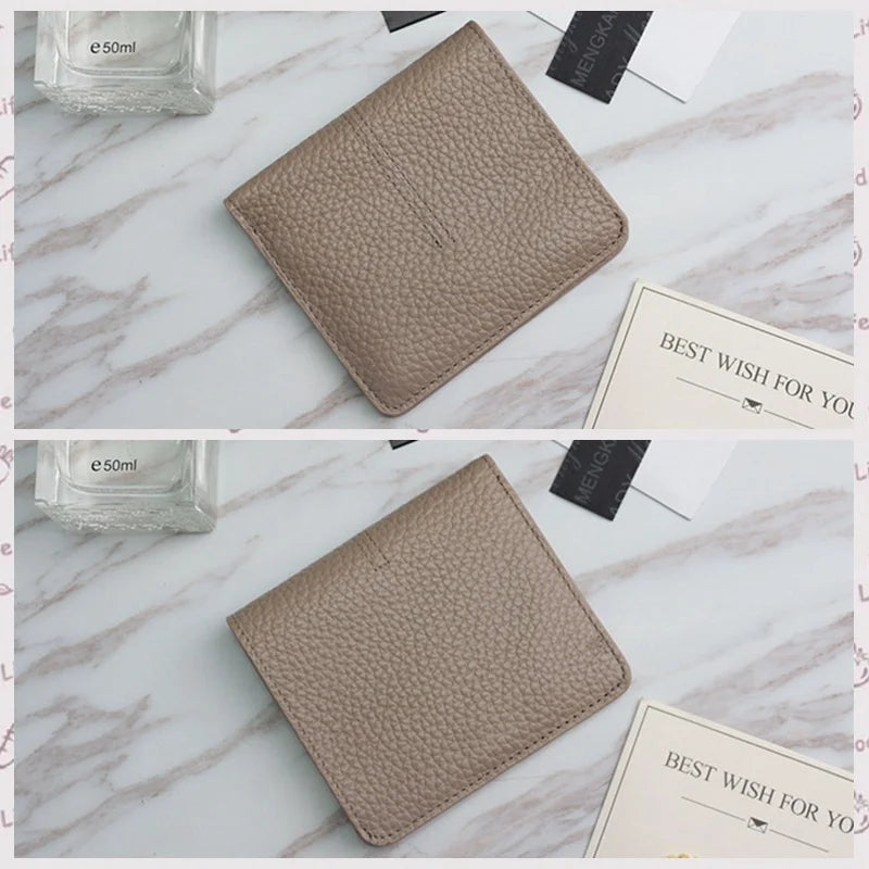 Slim Genuine Leather Card Holder Wallet for Women